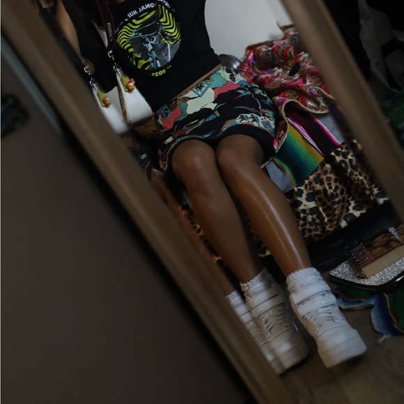 Vintage BB Studio Neon Aztec Patterned Pencil Skirt - Picture 3 of 11